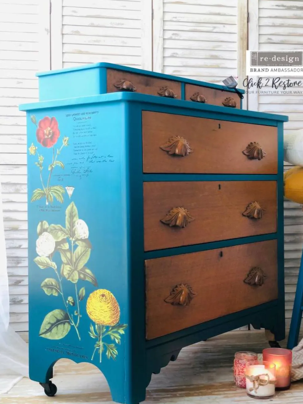 Redesign Decor Transfers Vintage Botanical 48"x35" 655350646509