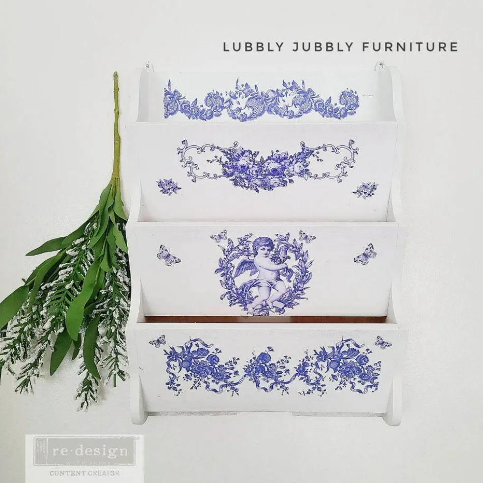 Redesign With Prima Decor Small Transfers - French Bue - 3 sheets , 6"x12" 655350656683