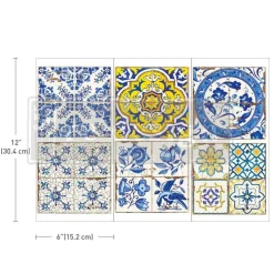 Redesign With Prima Decor Small Transfers - Casa Tiles - 3 sheets , 6"x12" 655350656751