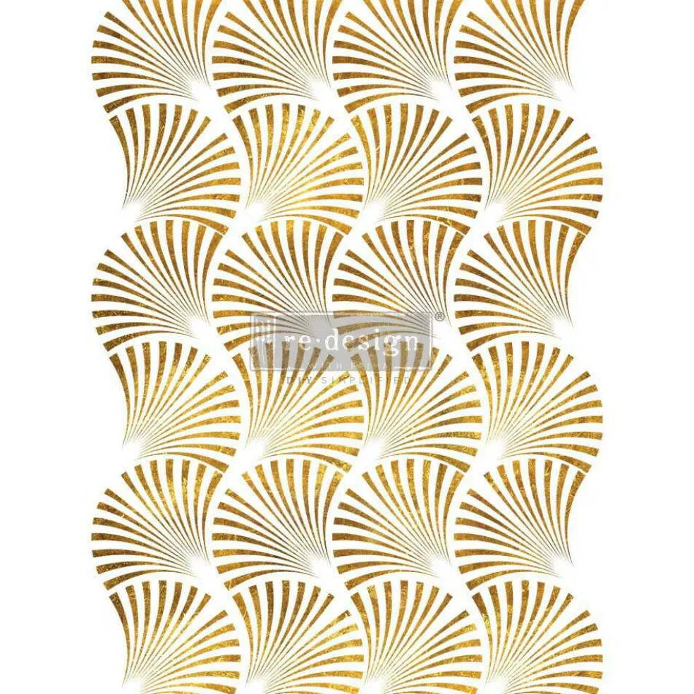 Redesign With Prima Decor Transfers - Geo Wave - total sheet size 24"x 35" , cut into 3 sheets 655350656461