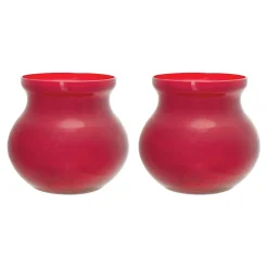 6" Red Glass Vases, 2ct.
