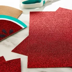 Red Glitter Cardstock Paper by Recollections™, 8.5" x 11"
