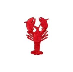 Red Lobster Crawfish Embroidered, Iron on Patch