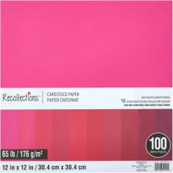 Red Palette 12" x 12" Cardstock Paper by Recollections™, 100 Sheets