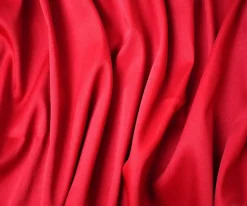 Red Poly Spandex Stretch Solid Stretch Lamour Woven Fabric By the Yard