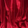Red Poly Spandex Stretch Velvet Knit Fabric By the Yard