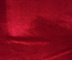 Red Poly Spandex Stretch Velvet Knit Fabric By the Yard