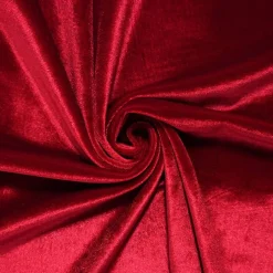 Red Poly Spandex Stretch Velvet Knit Fabric By the Yard