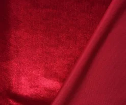 Red Poly Spandex Stretch Velvet Knit Fabric By the Yard
