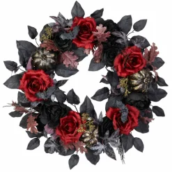 24" Red Rose & Bat Real Touch Wreath by Ashland®