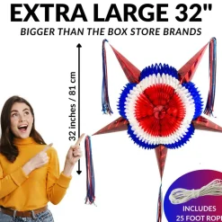 Red, White, and Blue Patriotic Piñata