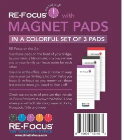 RE-FOCUS ON THE GO MAGNET PADS, 3 PACK