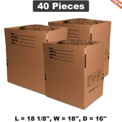 Reliable Bulk Moving Boxes Perfect for Efficient Packing 18 1/8