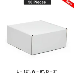 Reliable Mailing Boxes Ideal for Secure Shipping 12" x 9" x 3"