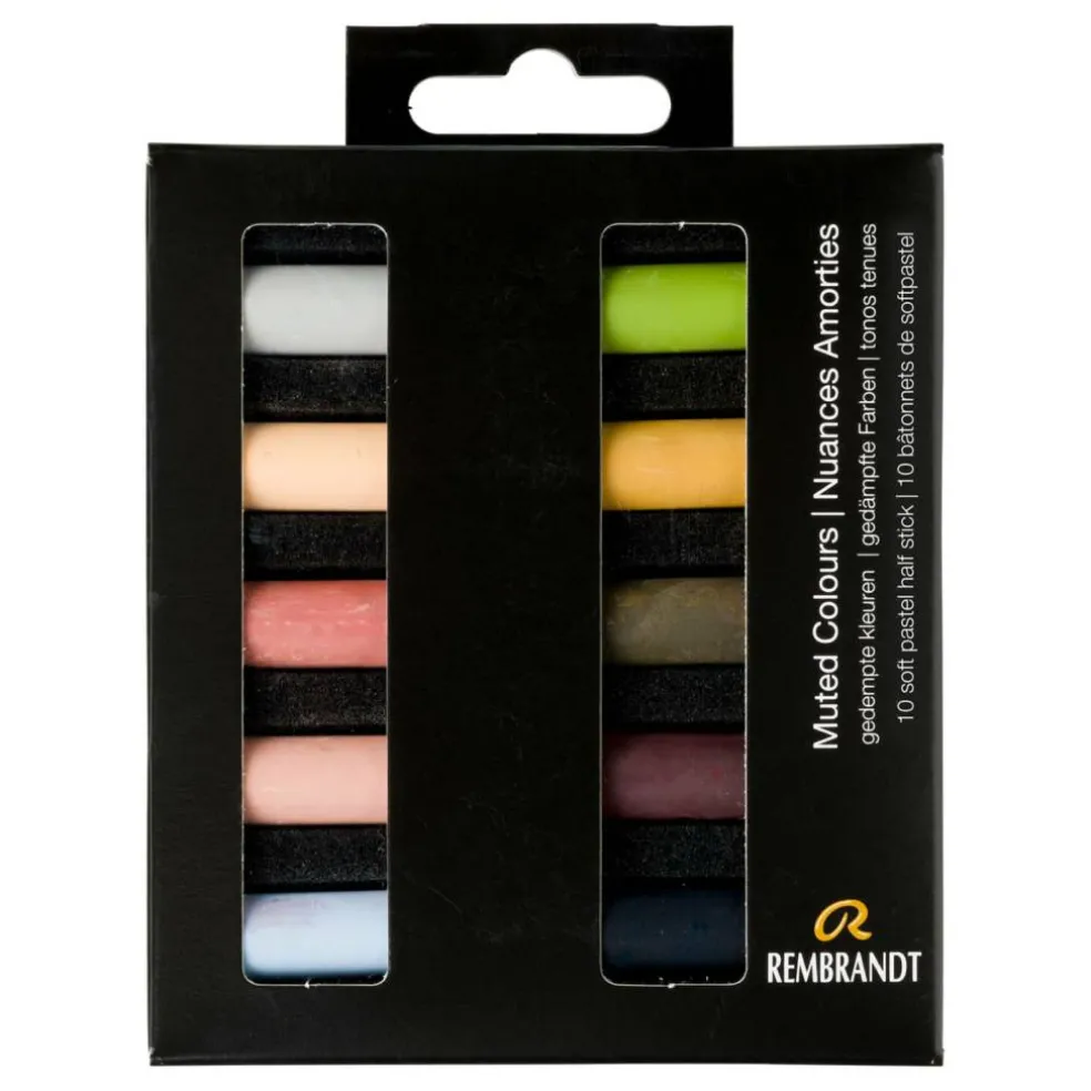 Rembrandt 10 Color Half Stick Soft Pastel Set