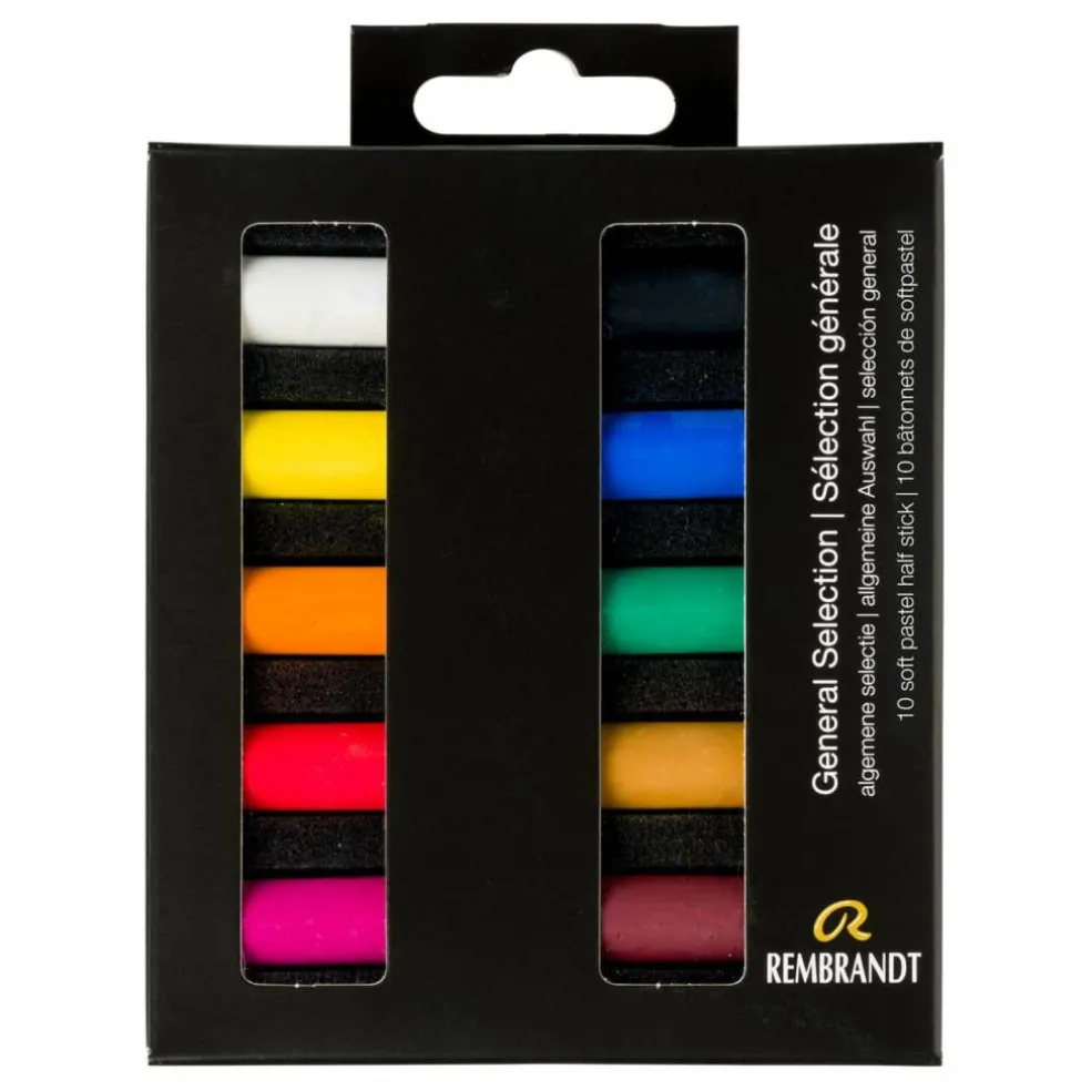 Rembrandt 10 Color Half Stick Soft Pastel Set