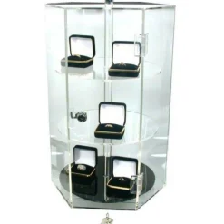 Revolving Locking Display Case Counter Top