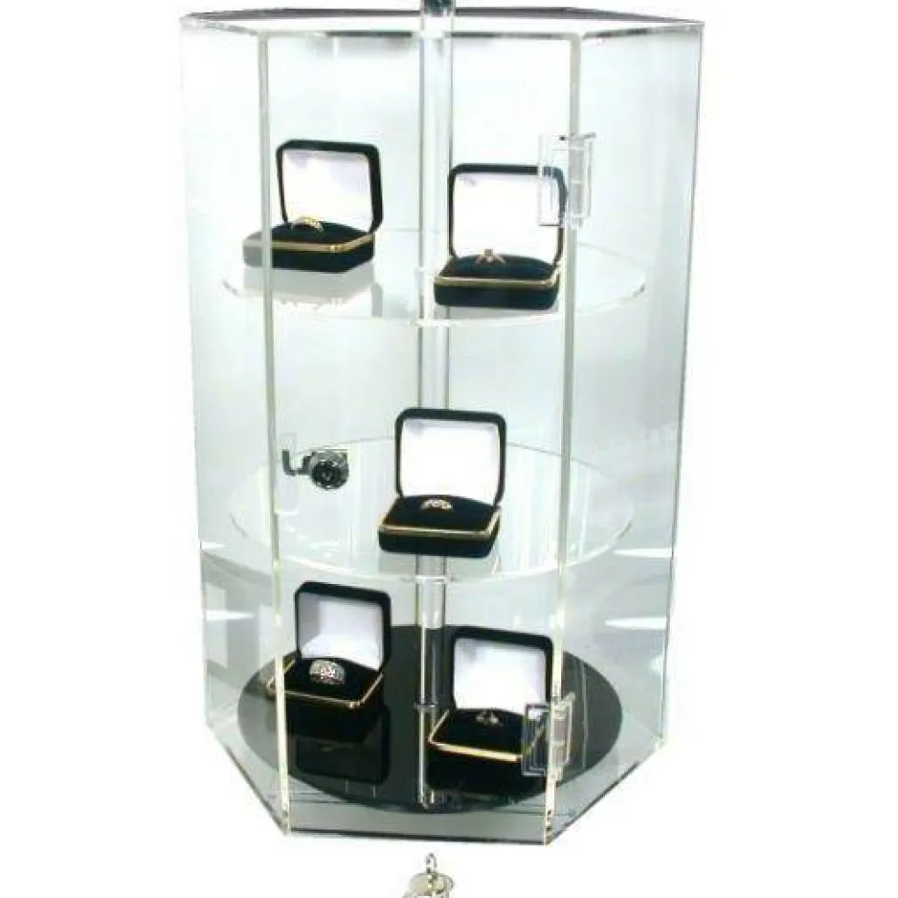 Revolving Locking Display Case Counter Top