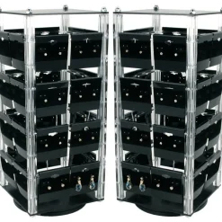 2 Revolving Rotating Earring Jewelry Display Racks 100 Hanging Cards New