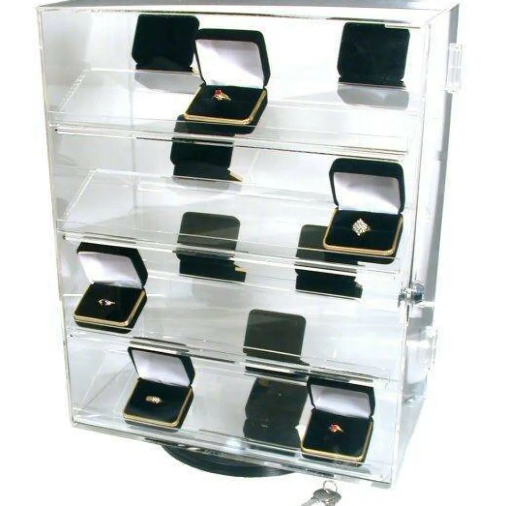 Revolving Rotating Locking Display Case Counter Top