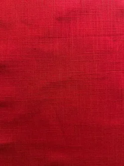 Rhapsody Red Cotton Linen Drapery Fabric By the Yard