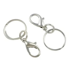 Rhodium Lobster Claw Key Rings by Creatology™