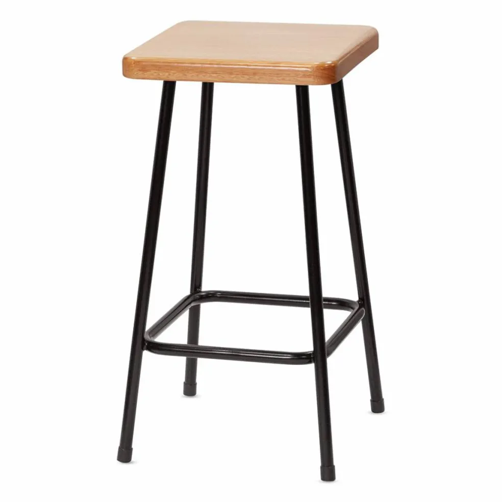 Richeson Lyptus and Steel Stool - 24"H, Square