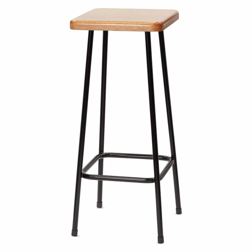 Richeson Lyptus and Steel Stool - 30"H, Square