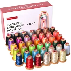 Richword Selected 800M 6/20/40/60/80 Colors Embroidery Machine Thread, 40WT(108D/2) Polyester Embroidery Machine Thread Set for Embroidery Machines and Sewing Machines