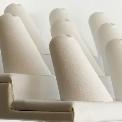 Ring Jewelry Display 18 Finger White Leather Fixture