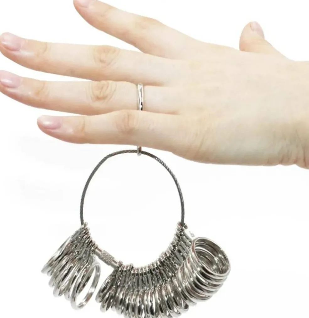 Ring Sizer US 0-13 Metal Finger Sizing Measuring Gauges Half Sizes
