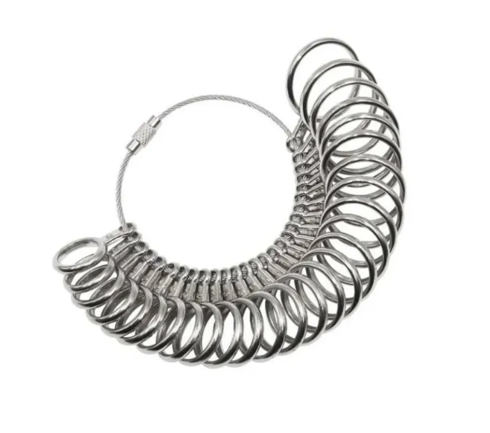 Ring Sizer US 0-13 Metal Finger Sizing Measuring Gauges Half Sizes