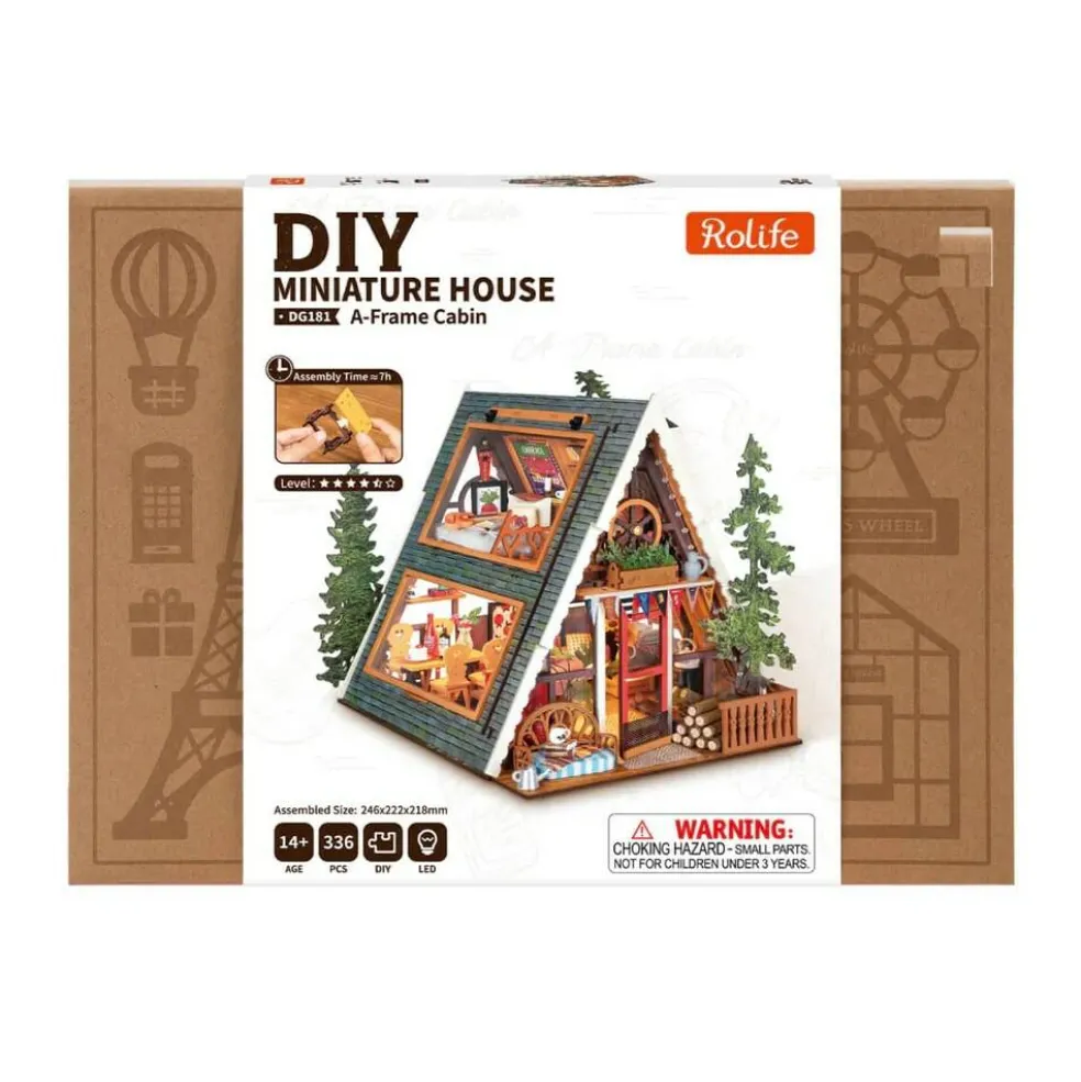 Rolife A-Frame Cabin DIY Miniature House DG181