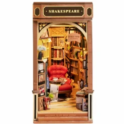 Rolife Bookstore Book Nook Shelf Insert DIY Miniature Kit