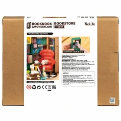 Rolife Bookstore Book Nook Shelf Insert DIY Miniature Kit