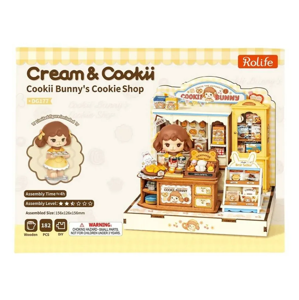 Rolife Cookii Bunny's Cookie Shop DIY Miniature House DG177