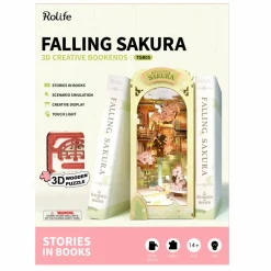 Rolife® Falling Sakura DIY Book Nook Shelf Insert Kit