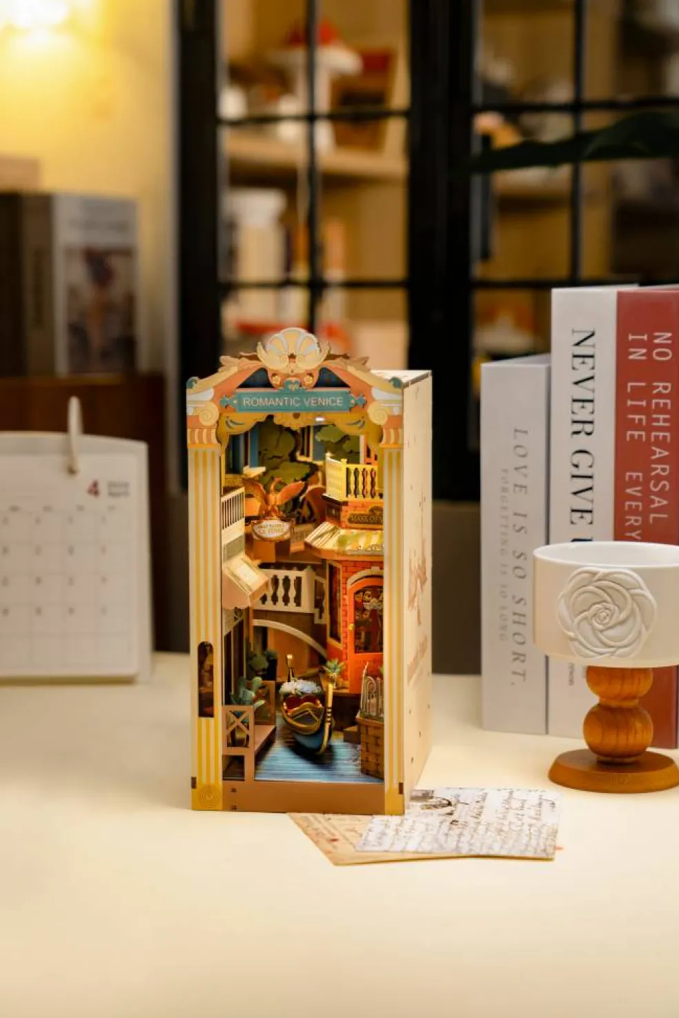 Rolife® Romantic Venice DIY Book Nook Shelf Insert Kit