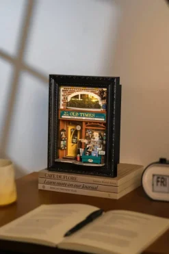 Rolife® Story Frames Old Times Bookstore Miniature Diorama Kit