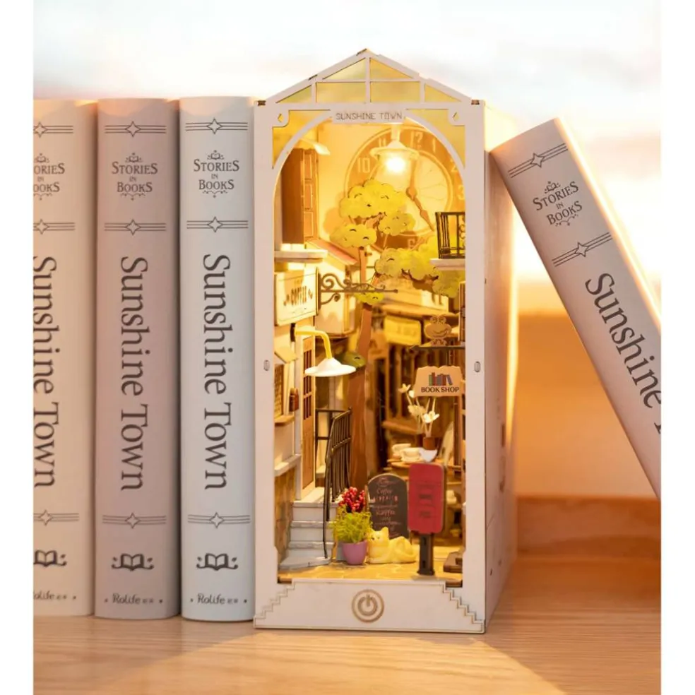 Rolife® Sunshine Town DIY Book Nook Shelf Insert Kit