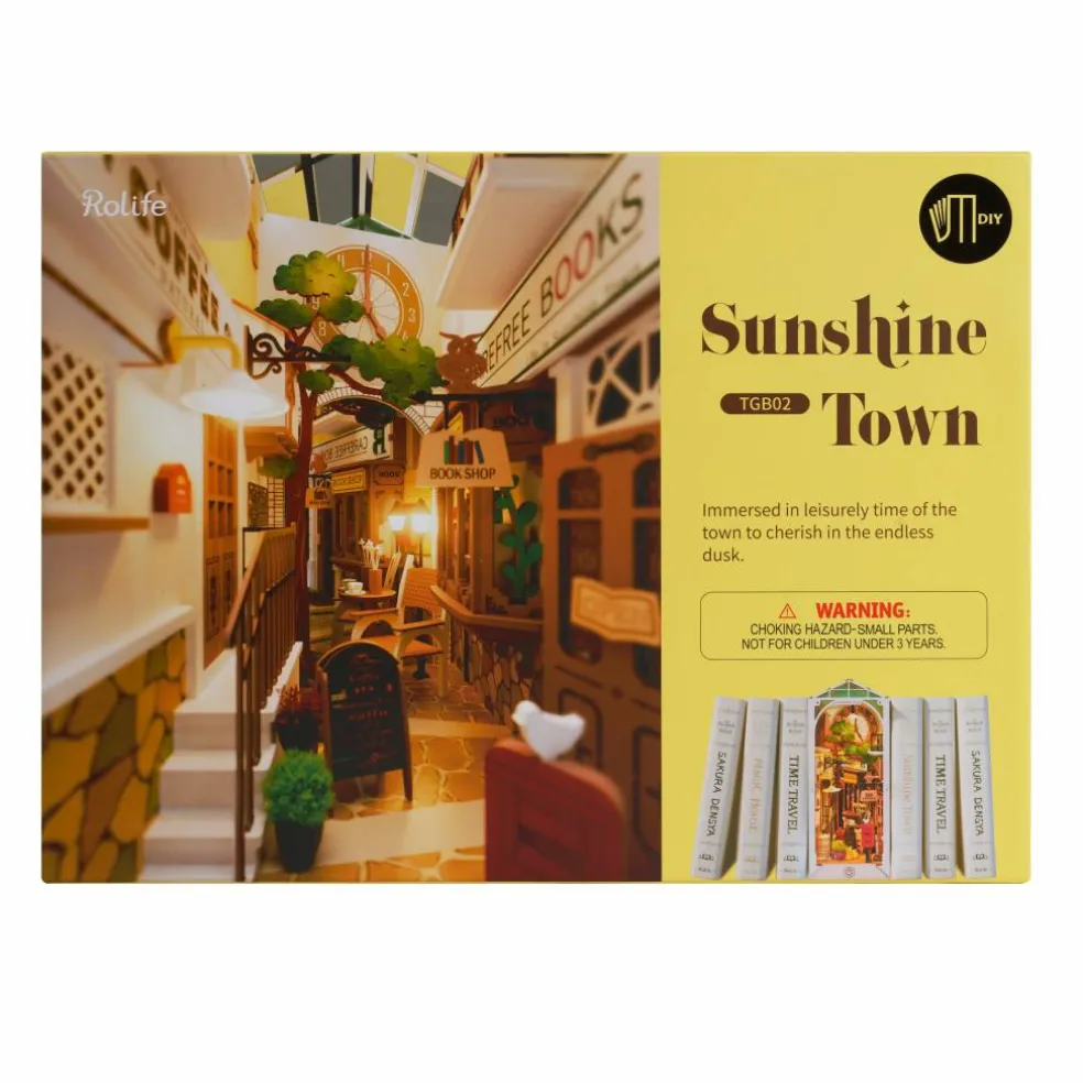 Rolife® Sunshine Town DIY Book Nook Shelf Insert Kit