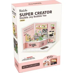 Rolife® Super Creator Double Joy Bubble Tea DIY Miniature Kit