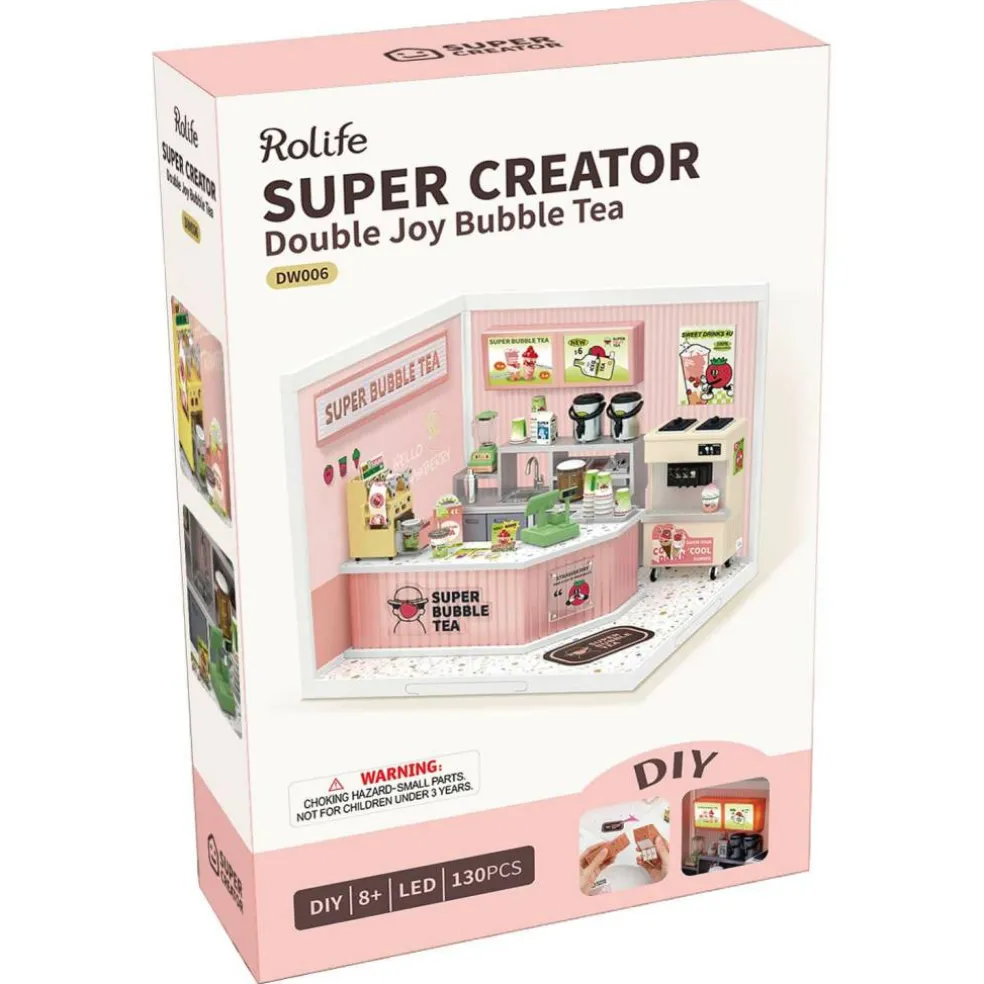 Rolife® Super Creator Double Joy Bubble Tea DIY Miniature Kit