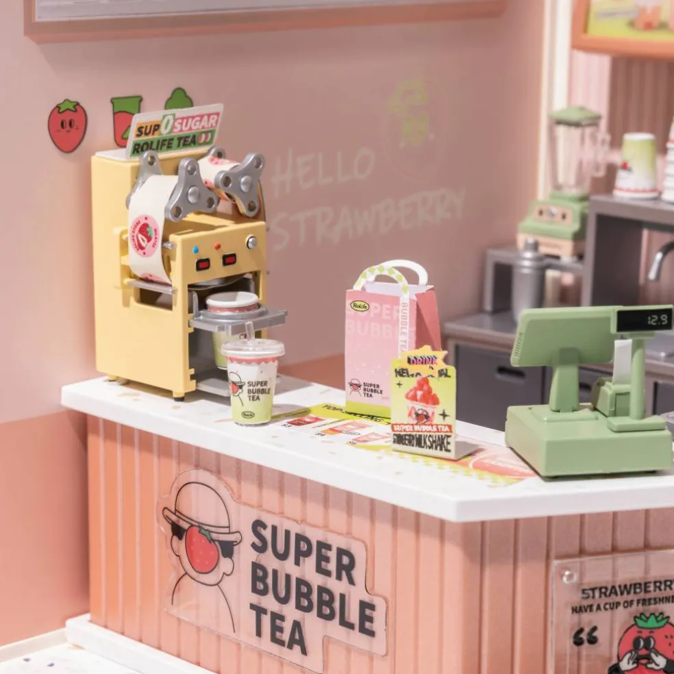 Rolife® Super Creator Double Joy Bubble Tea DIY Miniature Kit