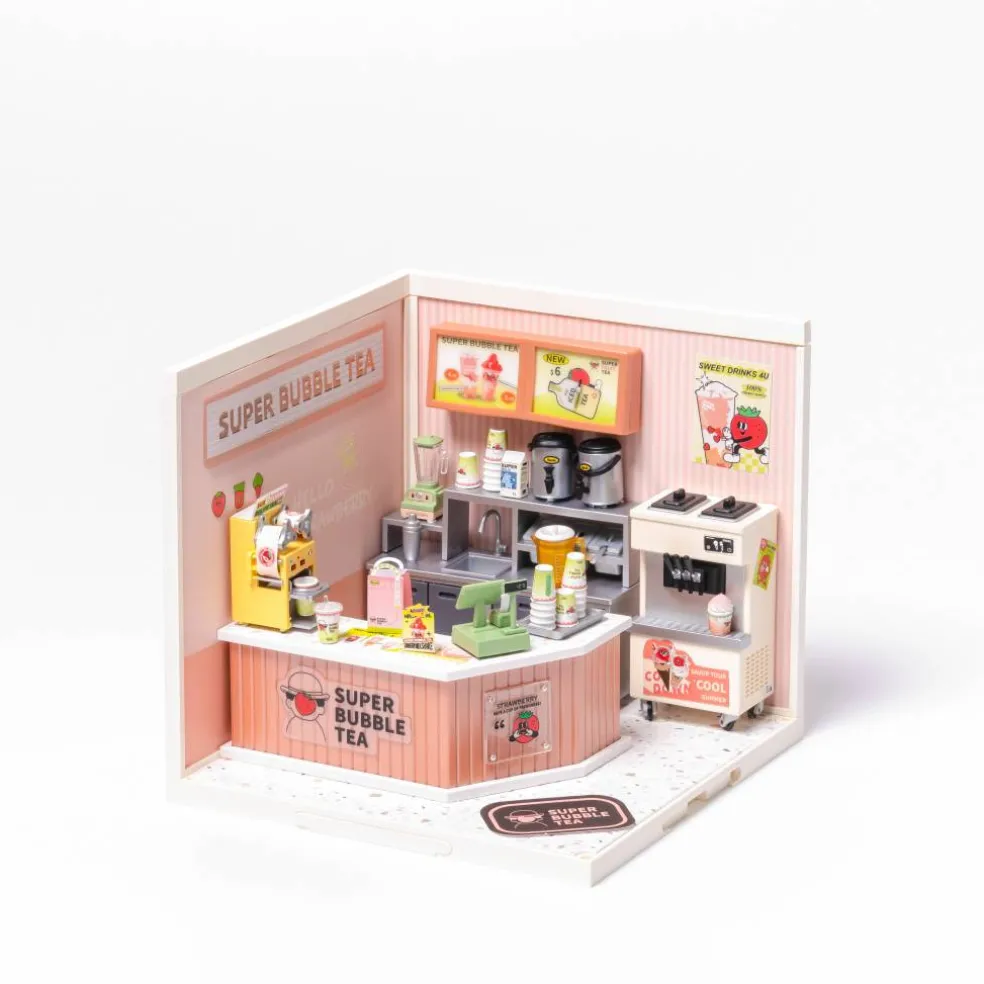 Rolife® Super Creator Double Joy Bubble Tea DIY Miniature Kit