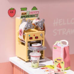 Rolife® Super Creator Double Joy Bubble Tea DIY Miniature Kit
