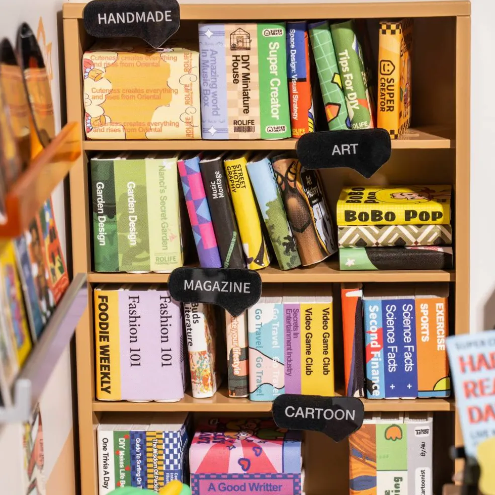 Rolife® Super Creator Fascinating Book Store DIY Miniature Kit