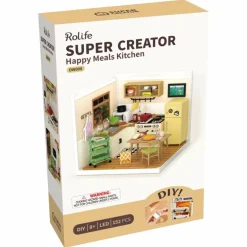 Rolife® Super Creator Happy Meals Kitchen DIY Miniature Kit