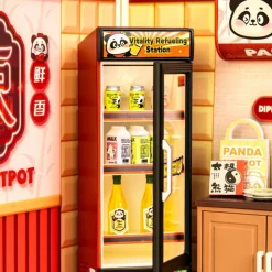 Rolife® Super Creator Panda Hot Pot DIY Miniature Diorama