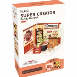 Rolife® Super Creator Panda Hot Pot DIY Miniature Diorama